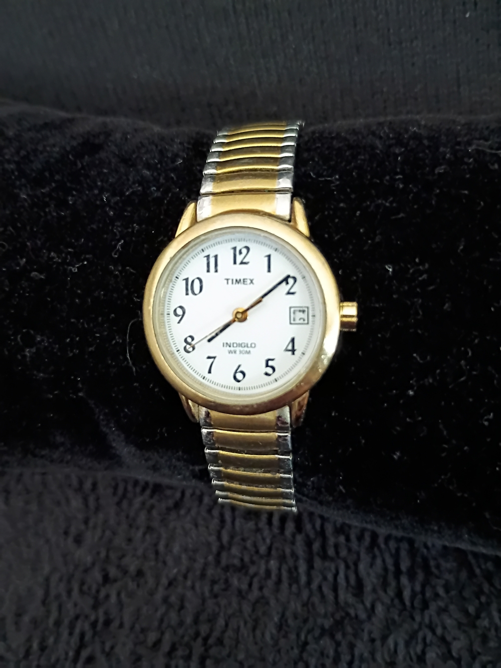 Timex Women's Two-Tone Gold and Silver Expansion Band Watch - White Dial